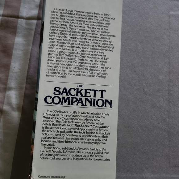 The Sackett Companion by Louis L'Amour Novel Book - Picture 2 of 4